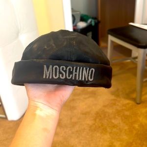 Moschino Leather skull cap